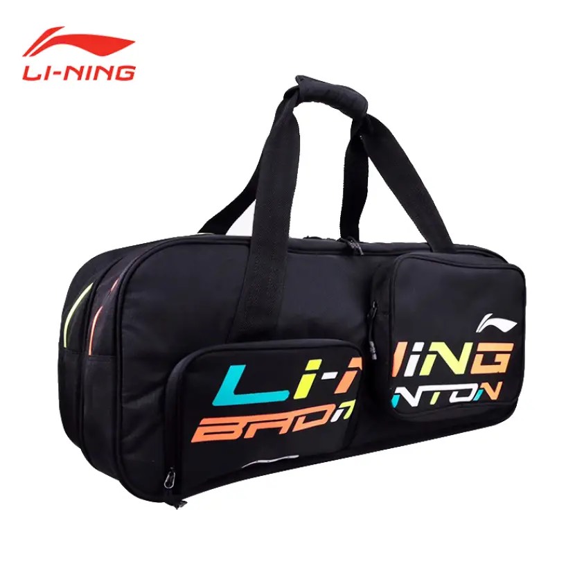 túi trông đựng vợt thể thao Lining ABJR024-1 mẫu mới màu đen quai sách chắc chắn