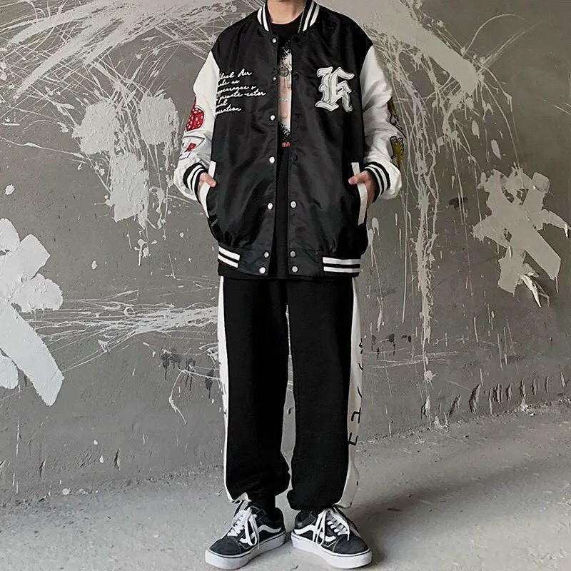 Áo Bomber Jacket bóng chày/ Áo Khoác Dù 2 lớp in hình Lá Bài form rộng unisex Nam Nữ Ulzzang