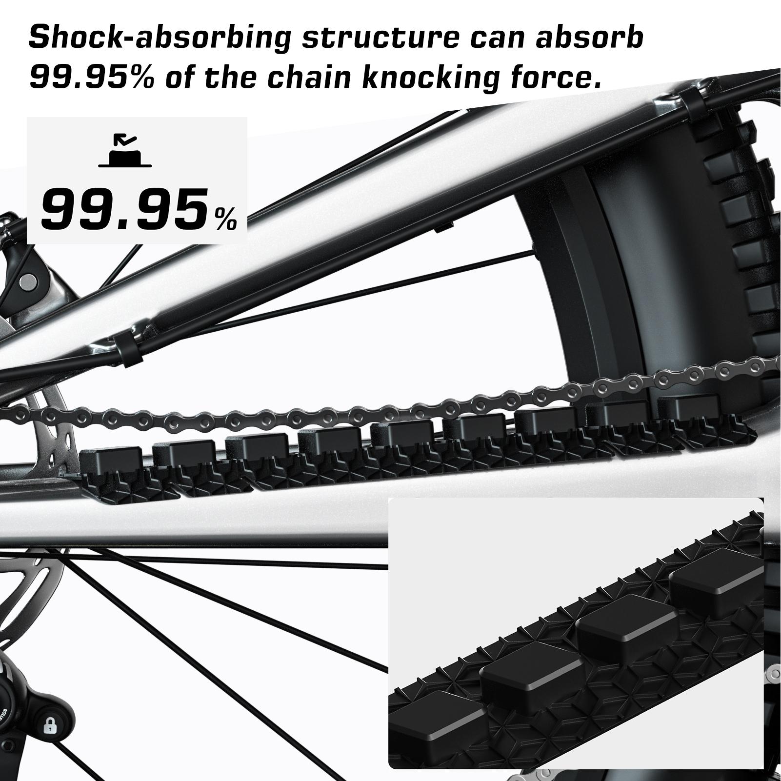 ENLEE Bike Frame Sticker Silicone Chain Protective Guard Sticker Bicycle Chainstay Protector Pad