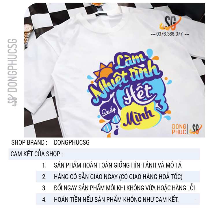 Áo thun hội nhóm lớp unisex nam nữ gia đình team phông màu trắng thun cotton mềm mịn ANL384 | SG