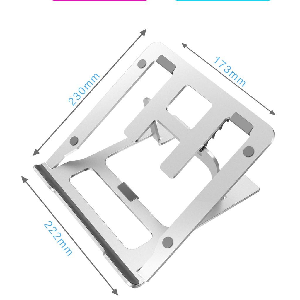 Kệ đỡ Laptop nhôm cao cấp dùng làm đế đỡ dành cho macbook, laptop, ipad. Tùy chỉnh được góc nhìn 180độ và độ cao