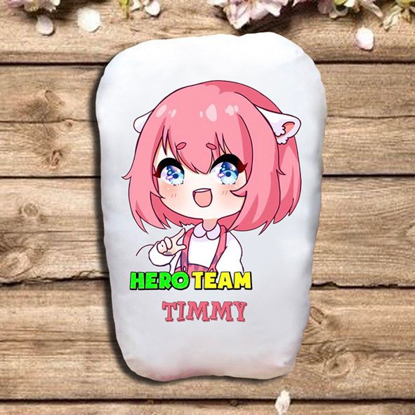 gấu hero team 2 mặt ảnh 22x50cm / gối ngủ hero team simmy,siro,sammy, timmy, phong cận