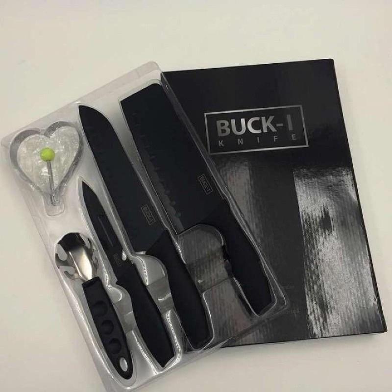Bộ dao 5 món Buck - I Siêu Bén, Gọt Trái Cây Thái Thịt Đa Năng, Bộ dao 5 món Nhật Bản Buck I, Thép Hợp Kim Chống Rỉ