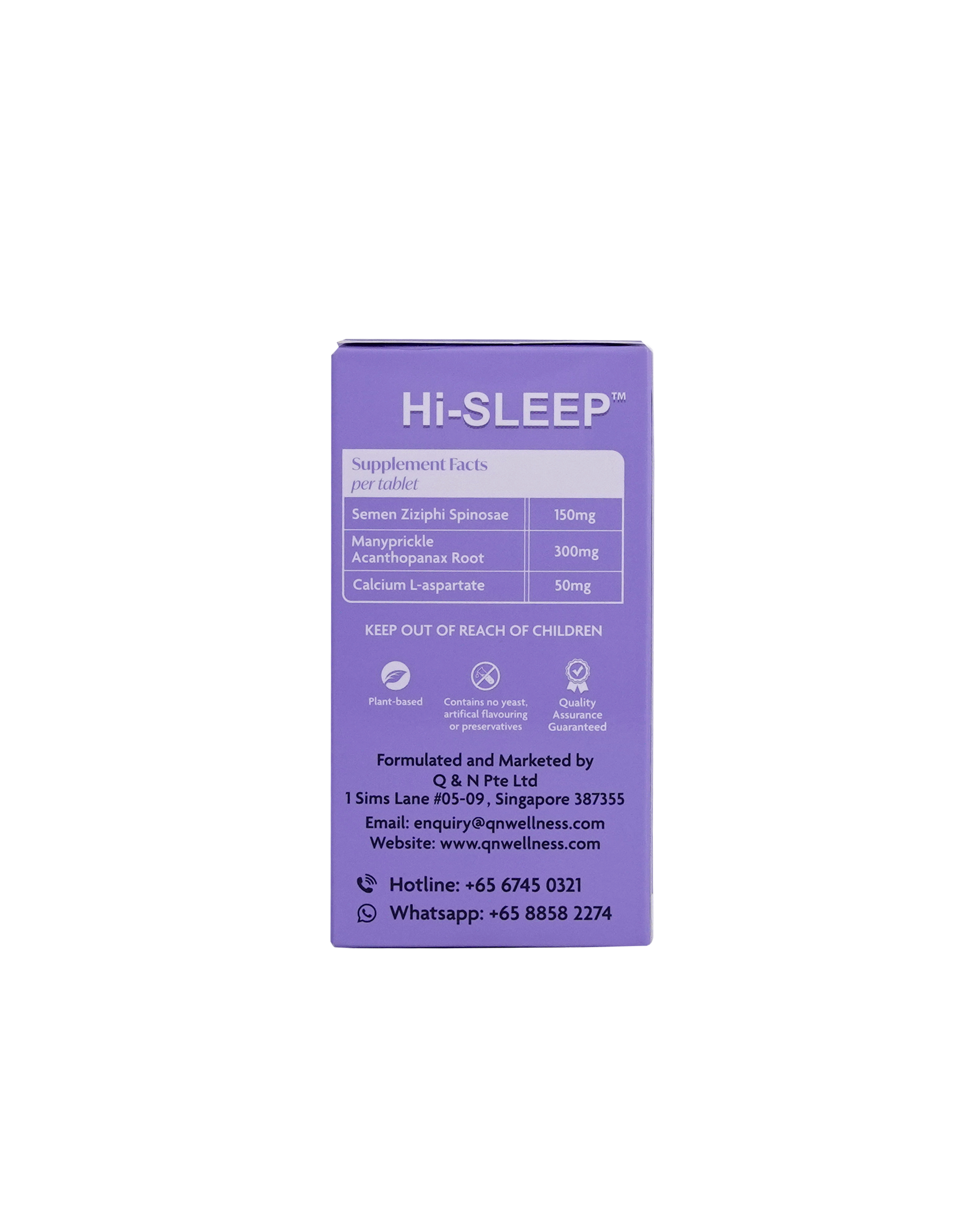 Viên Uống Hi-Sleep QN Wellness Giúp Trẻ Hóa Làn Da, Giải Tỏa Căng Thẳng, Cải Thiện Giấc Ngủ, Nâng Cao Sức Khỏe Thể Chất & Tinh Thần - Hộp 60 Viên