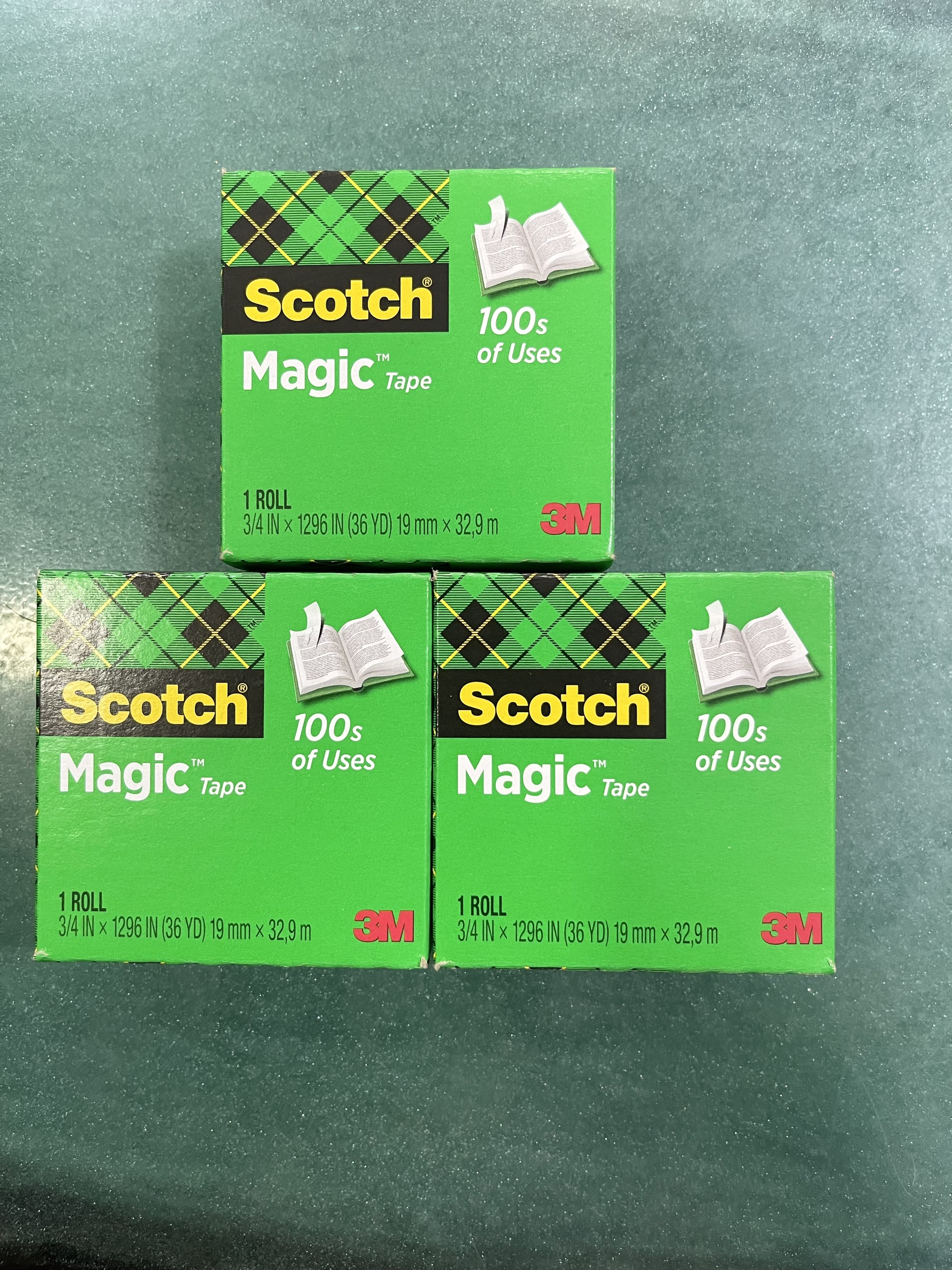  BỘ 3 CUỘN BĂNG KEO 3M, BĂNG KEO KỲ DIỆU, TRONG SUỐT DÁN TIỀN 3M 810 SCOTCH MAGIC TAPE