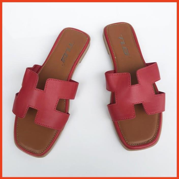 TLG Dép Thời Trang Nữ Da PU Cao Cấp Quai Ngang Chũ H Lót Dép Mềm Êm 21307