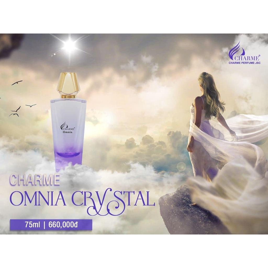 Nước hoa nữ cao cấp, Charme Omnia Crystal, sang trọng, quý phái, tạo nên sức hút cho người phụ nữ, 75ml