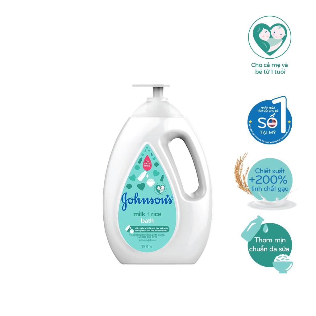 Sữa tắm Johnson's Baby chứa sữa và gạo (1000ml)