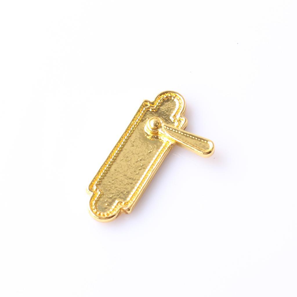 4 Pieces Dollhouse Miniature Alloy Door Locks 1/12 Dolls House Accessories