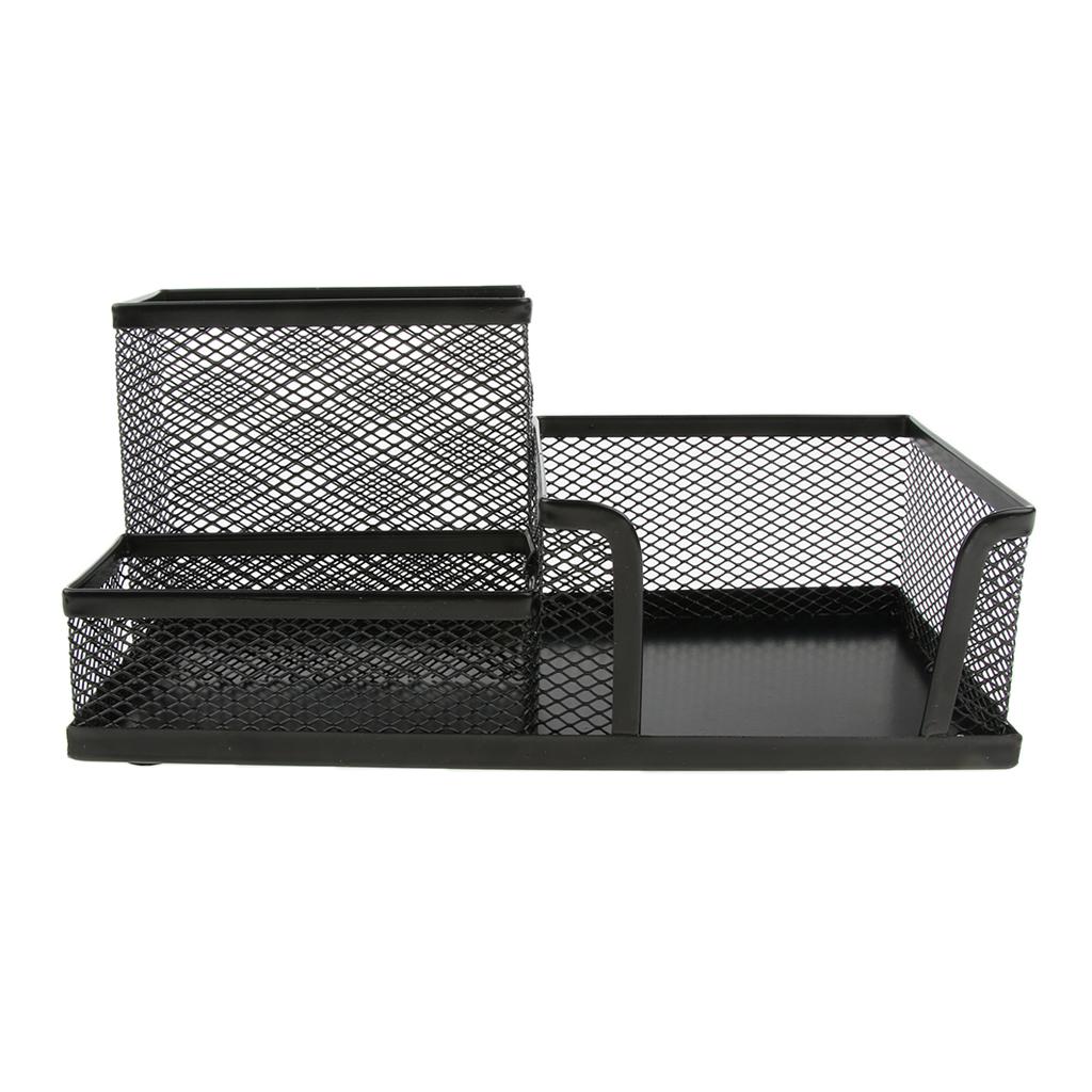 Smooth & Finely Polish Office Mesh Desk Accessories Organizer, 3-compartment