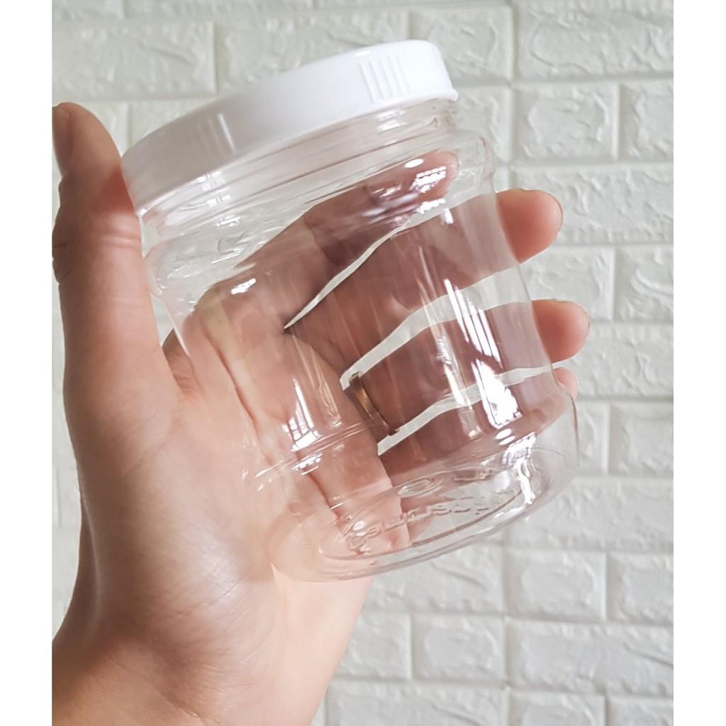 Hộp Đựng Slime Kiểu Mỹ 350ML Nắp Trắng Nhựa Cứng Trong Suốt