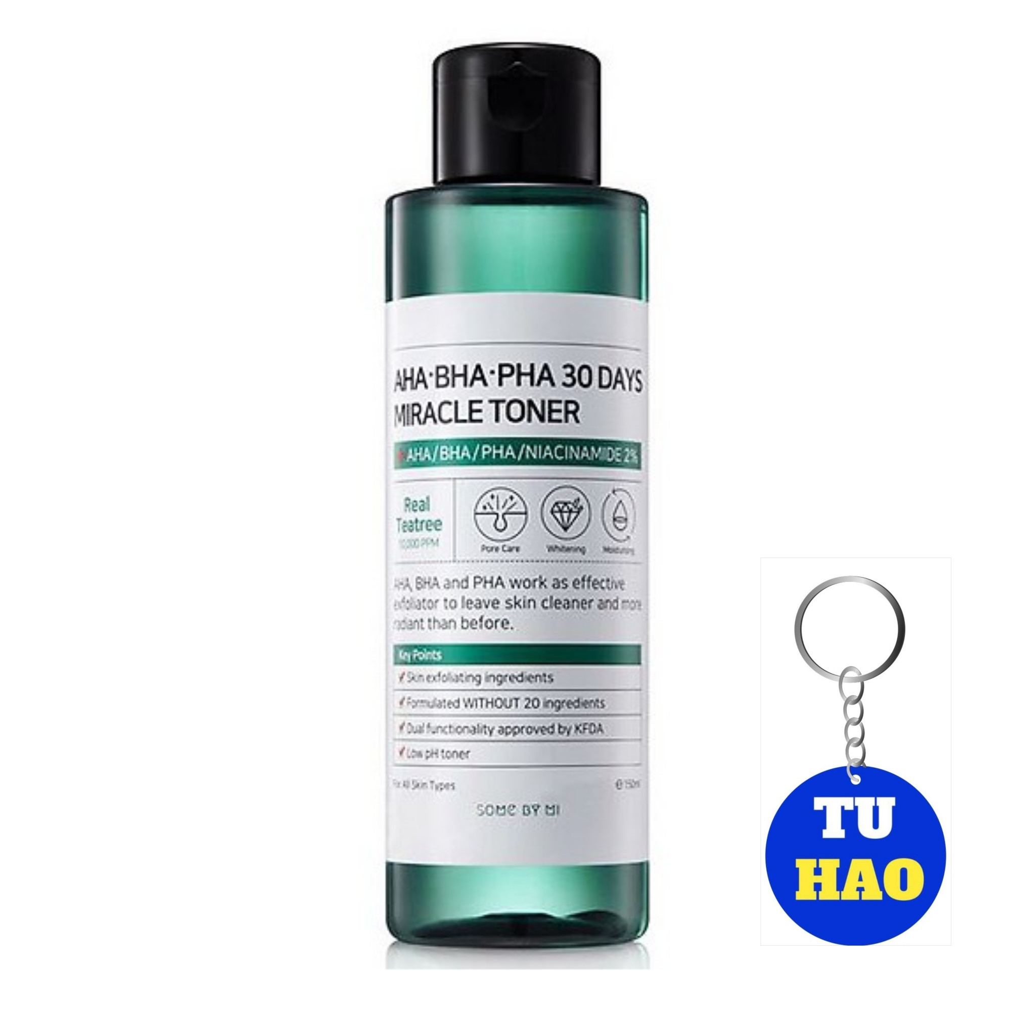 Nước Hoa Hồng Ngăn Ngừa Mụn, Giảm Mụn, Cấp Ẩm Some By Mi AHA-BHA-PHA 30 Days Miracle Toner 150ml Chính Hãng Tặng Móc Khóa Mica