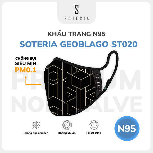 Hình ảnh Khẩu trang thời trang Soteria Geoblago ST020 - N95 lọc 99% bụi mịn 0.1 micro