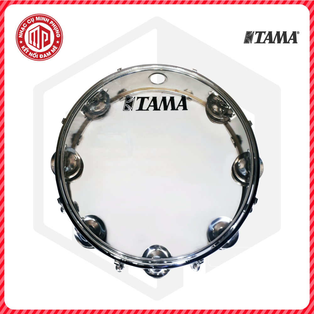 Trống lắc tay/ Lục lạc gõ bo/ Tambourine TAMA TMT-10 W2 - Màu trắng trong suốt - Hàng chính hãng