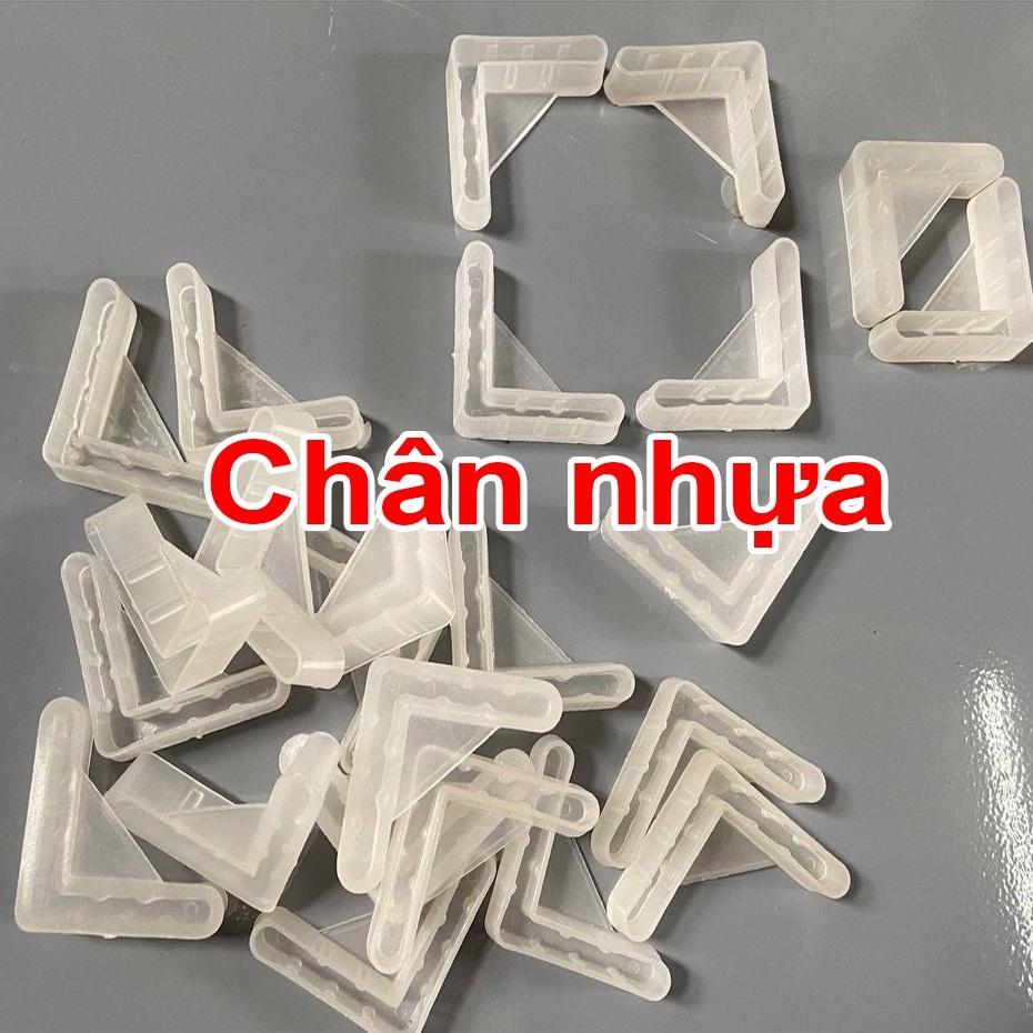 CHÂN NHỰA CHỐNG TRẦY lẮP RÁP KỆ SẮT V LỖ