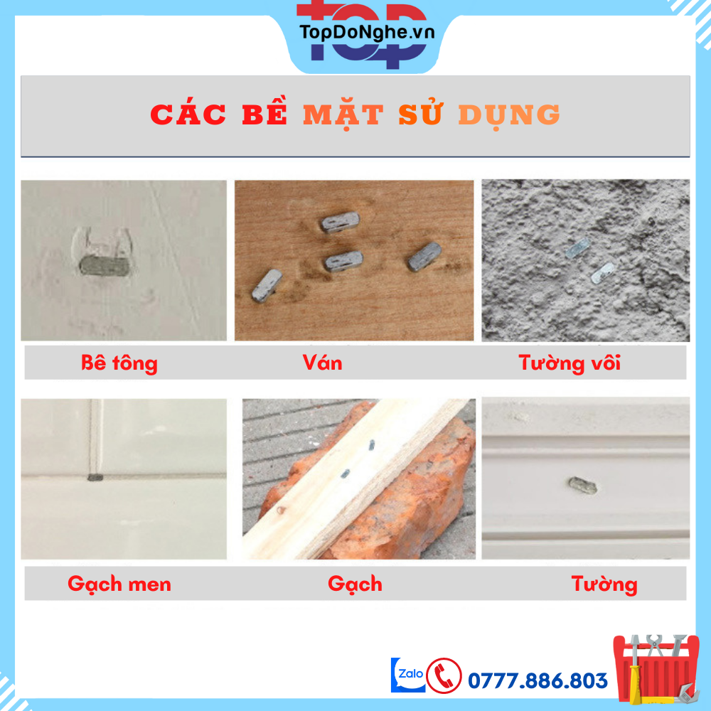 Dụng cụ đóng đinh bê tông tự động ST15 ST18 tặng kèm hộp đinh