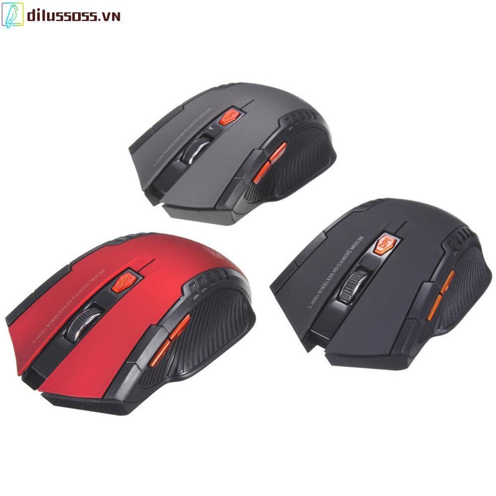 Chuột Gaming Dilussoss không dây 2.4GHz 6 nút bấm cho PC/Laptop
