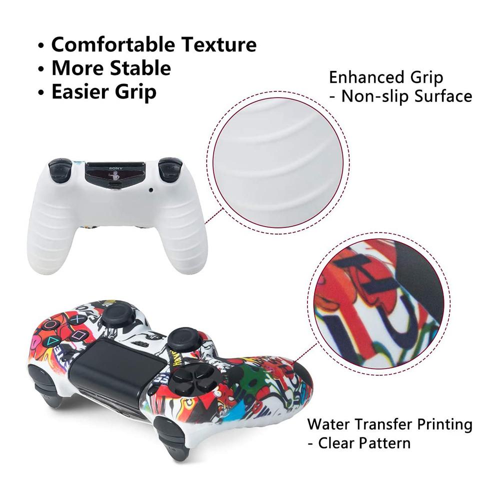 Cần điều khiển bằng silicon cao su mềm bảo vệ Tay cầm chơi game Vỏ bọc bằng da Thumb Stick Grip Cap cho Phụ kiện bộ điều khiển PS4 / Pro/Slim Màu sắc: Khác