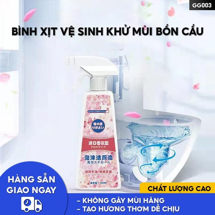 Chai Xịt Tẩy Rửa Bồn Cầu Nhà Vệ Sinh Làm Sạch Bóng Vòi Sen Hoặc Các Bề Mặt Inox Trong Toilet An Toàn Khi Xịt Dùng GG003