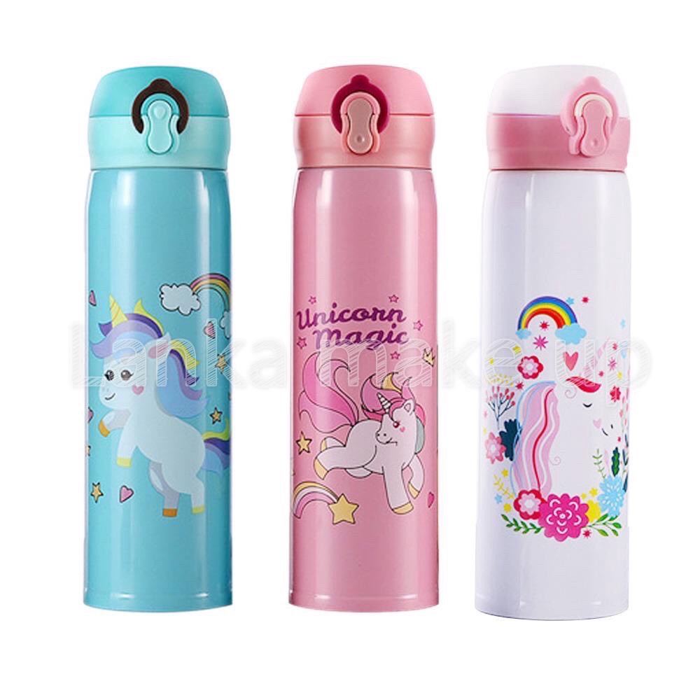 HOTBình giữ nhiệt nắp bật INOX 304 họa tiết siêu đáng yêu - An toàn cho bé dung tích 500ml