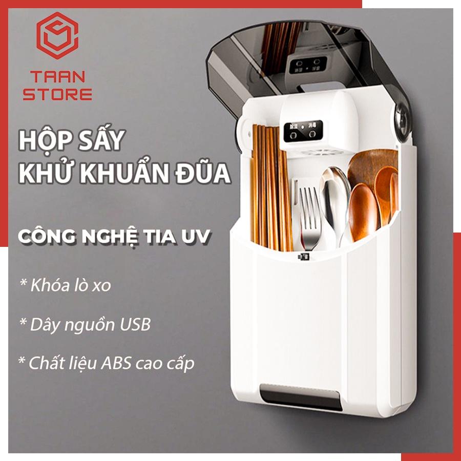 Hộp Sấy Thìa Đũa Chống Ẩm Mốc Bằng Tia Cực Tím Hộp Đựng Muỗi Đũa Khử Khuẩn Bằng Tia UV Bảo Vệ Sức Khỏe