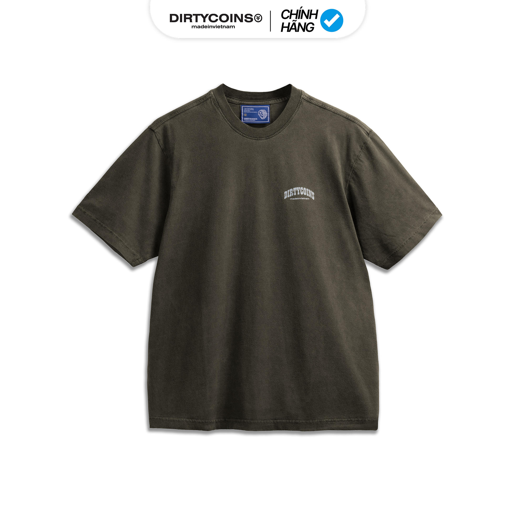 Áo thun DirtyCoins Arc Logo Wash T-shirt - Brown