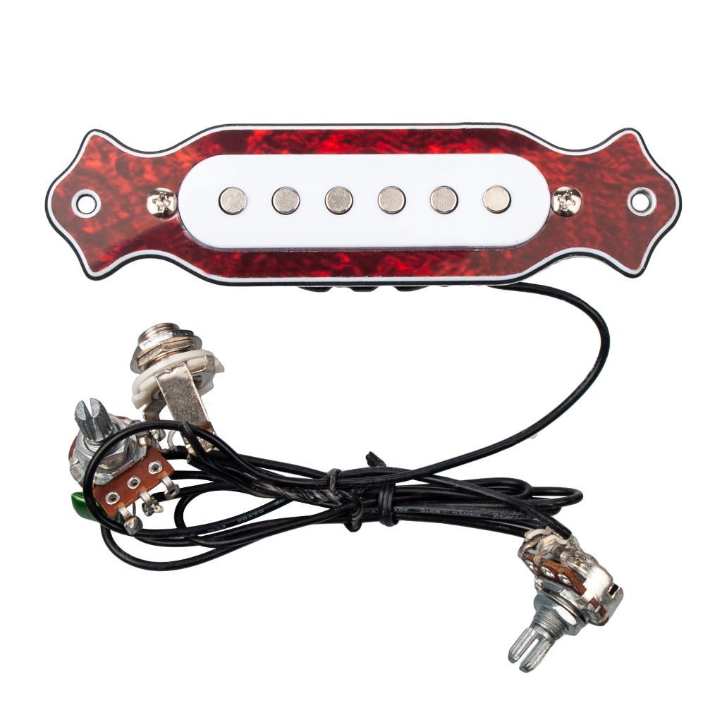 Guitar Soundhole Pickup w/ Volume Set for Electric Guitar DIY Parts