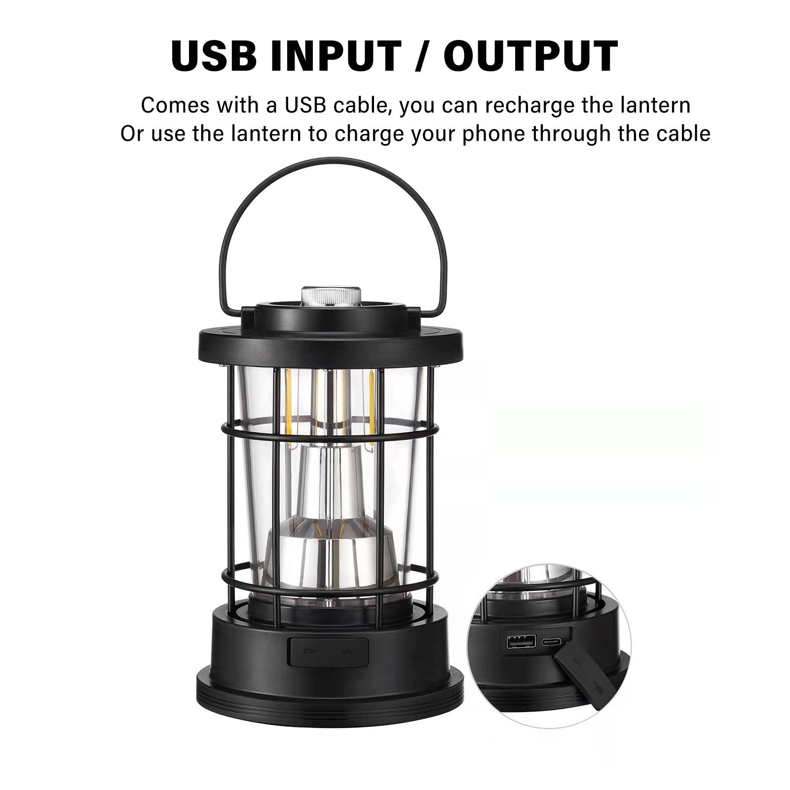 Đèn cắm trại chống thấm nước usb có thể kiểm soát được độ sáng sử dụng ngoài trời
