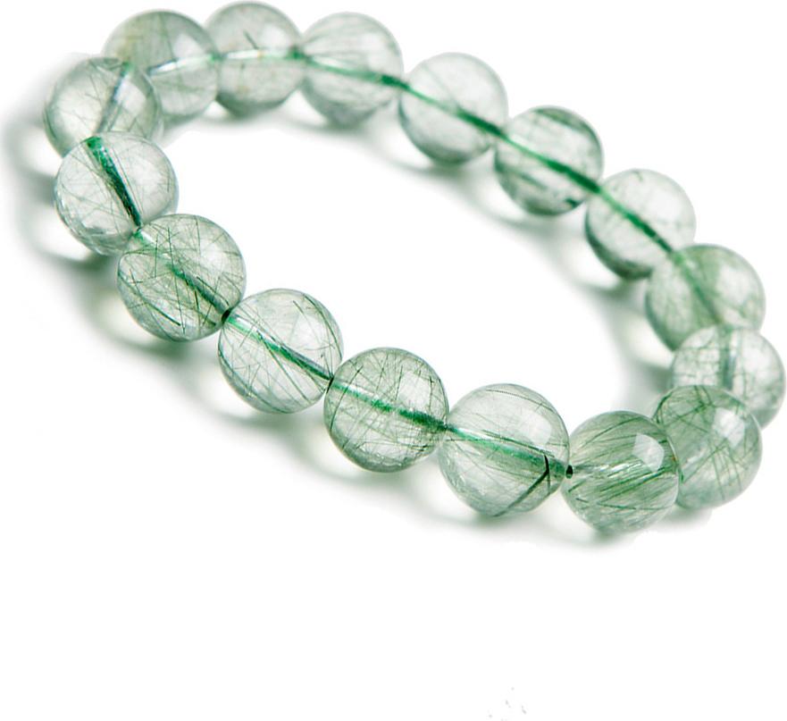 Vòng Tay Thạch Anh Tóc Xanh Tự Nhiên 12mm