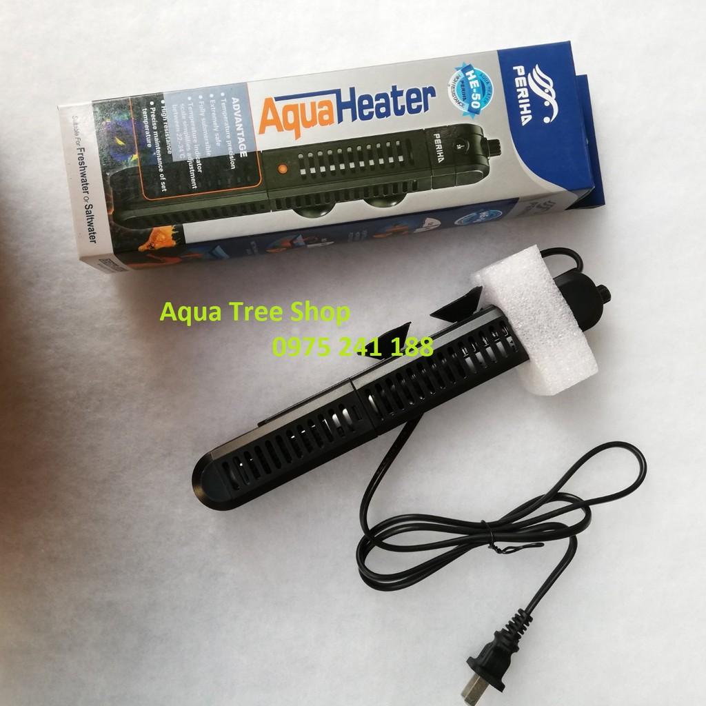 Sưởi bể cá Periha 50W, 100W, 200W, 300W, 500W có vỏ bọc an toàn cho cá, gia nhiệt chuẩn