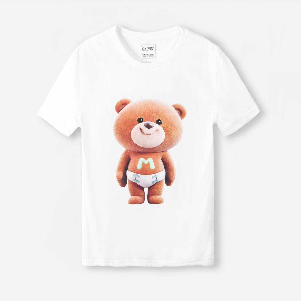 Leo Vatino - Áo thun nam tay ngắn in hình Teddy cổ tròn cotton co giãn form đẹp APLEO01-M1