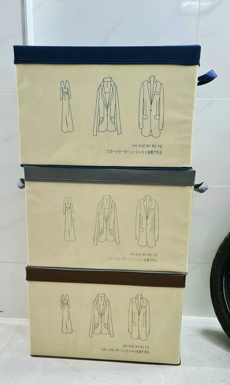 Hộp vải đựng đồ nắp dời đa năng tiện dụng