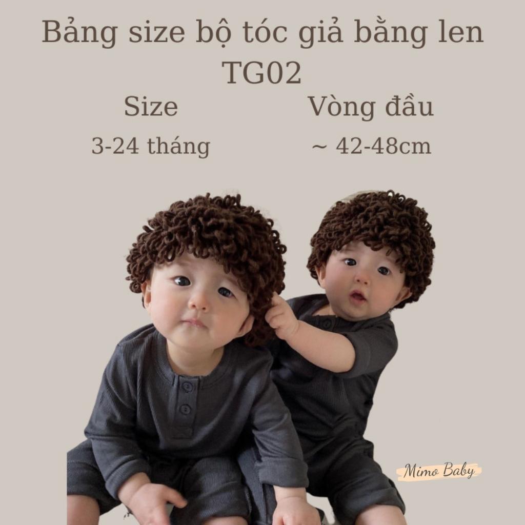 Bộ tóc giả bằng len đáng yêu phong cách hàn quốc cho bé TG02 Mimo Baby