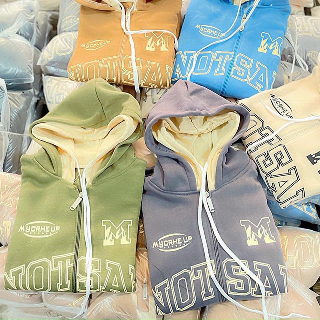 Áo Hoodie Nỉ Ngoại 2 Nón NOT SAD - Áo Khoác Nỉ nam nữ Unisex