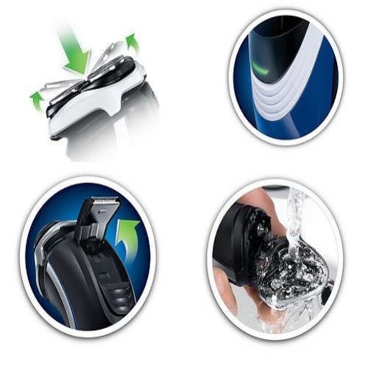 Máy cạo râu khô và ướt cao cấp Philips Norelco PT724/41 tích hợp hệ thống lưỡi cạo Super Lift & Cut, đầu Flex & Float điều chỉnh theo đường cong khuân mặt và cổ - Hàng Nhập Khẩu