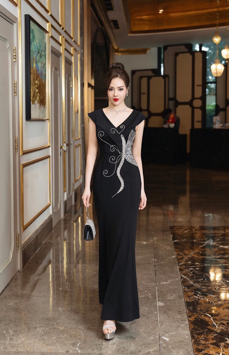 ĐẦM DẠ HỘI ĐÍNH HẠT SANG CHẢNH