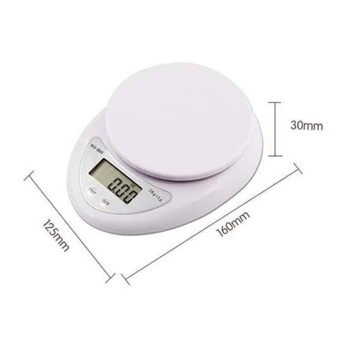 Cân Điện Tử Mini, Cân Thực Phẩm Nhà Bếp Electronic Kitchen Scale 5Kg Cao Cấp