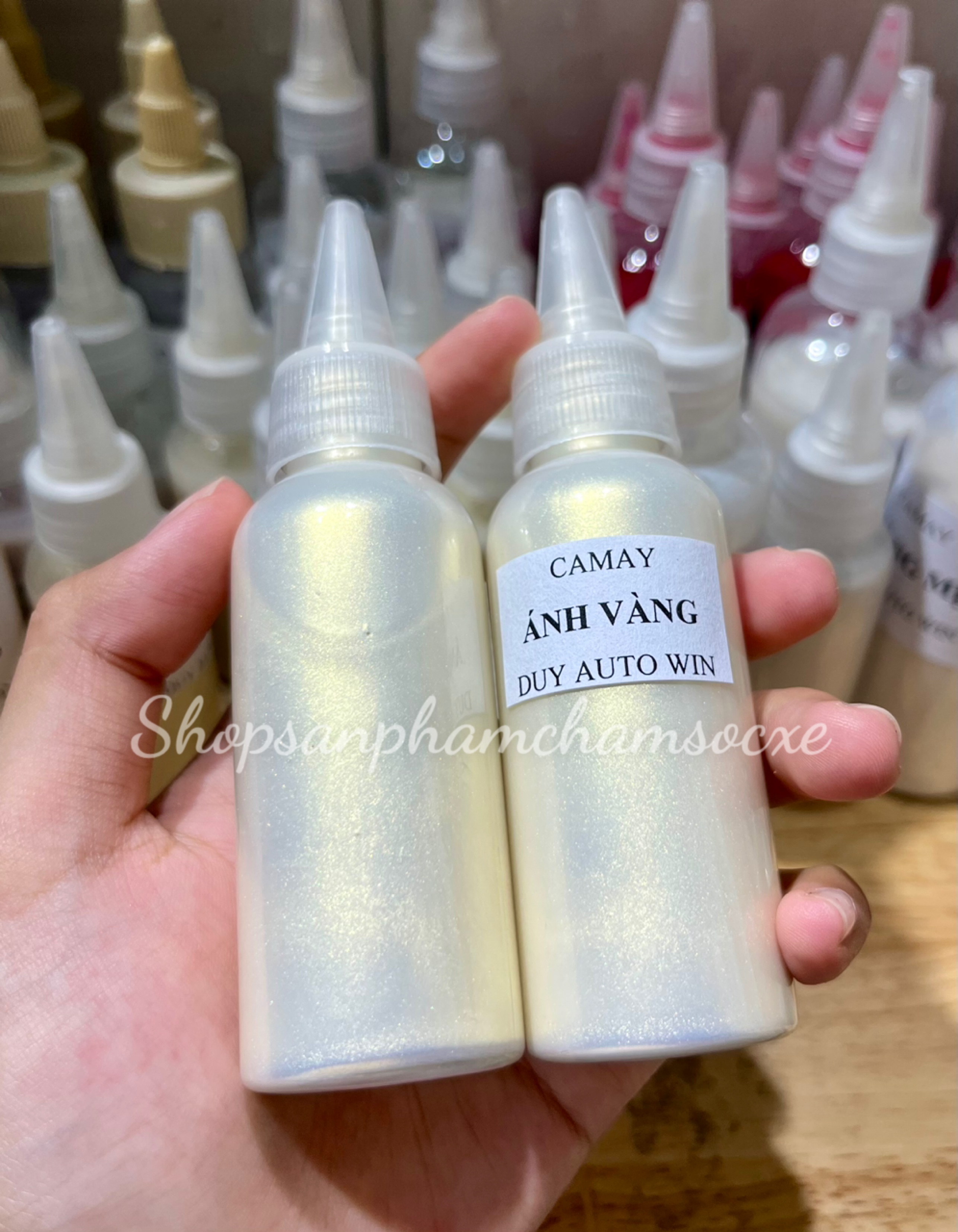 Camay ánh vàng đóng chai 50g và 100g