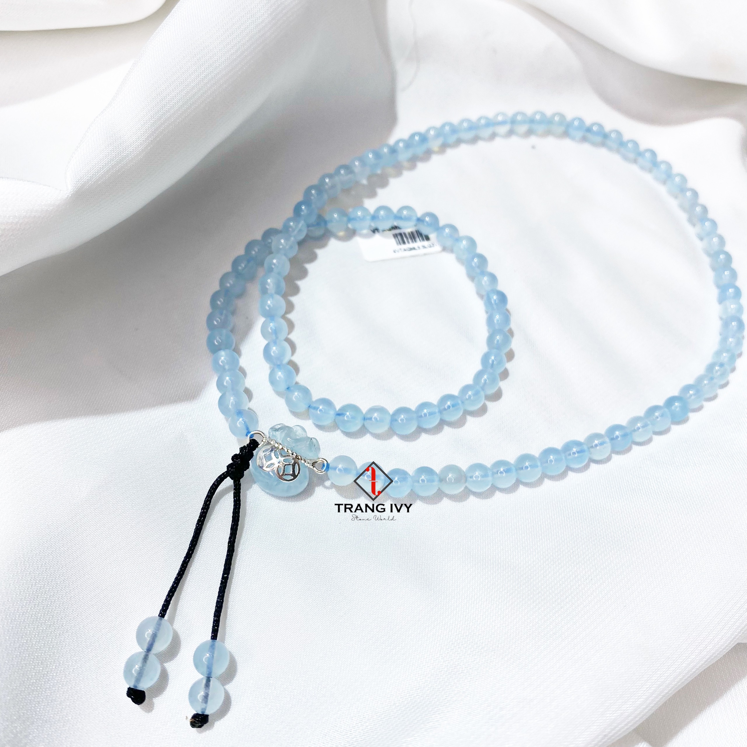 Vòng tay Aquamarine mix túi tiền