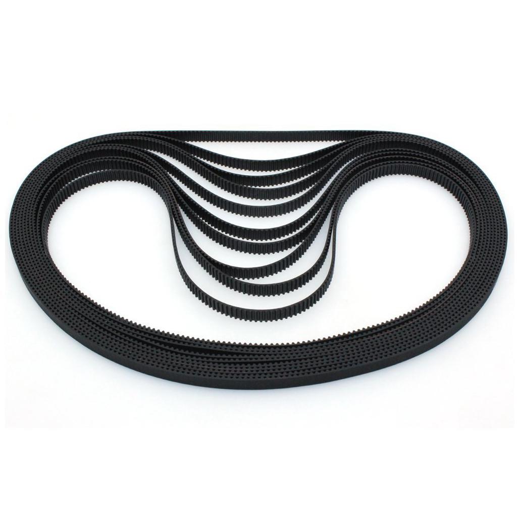 2x Various Size GT2 2mm Pitch 6mm Wide Synchronous Timing Belt 3D Printer Parts - Black, 400mm