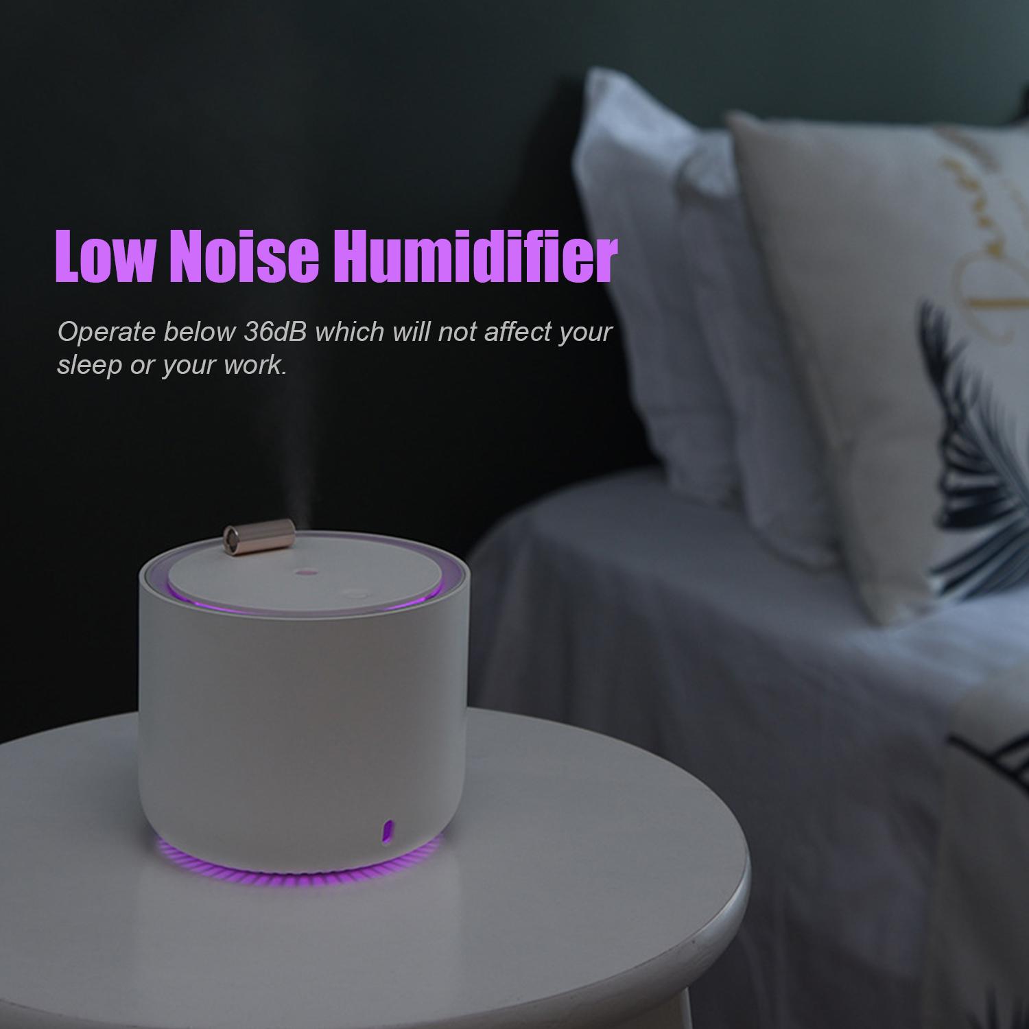 Máy tạo ẩm phun sương để bàn 400mL với ánh sáng đèn LED sạc pin USB