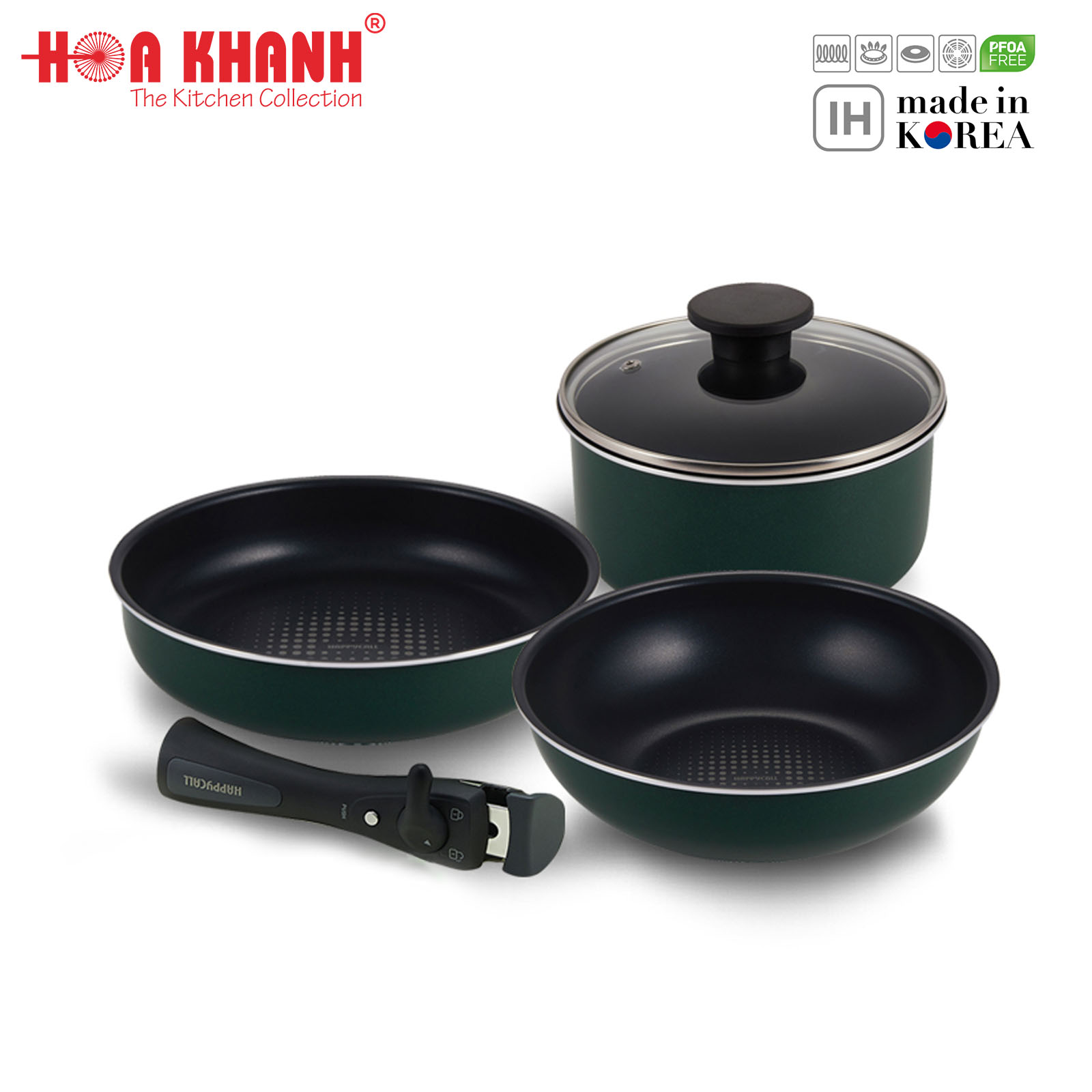 Bộ Nồi Cán Rời Đáy Từ Easy Hand 5 món - 4900-0115