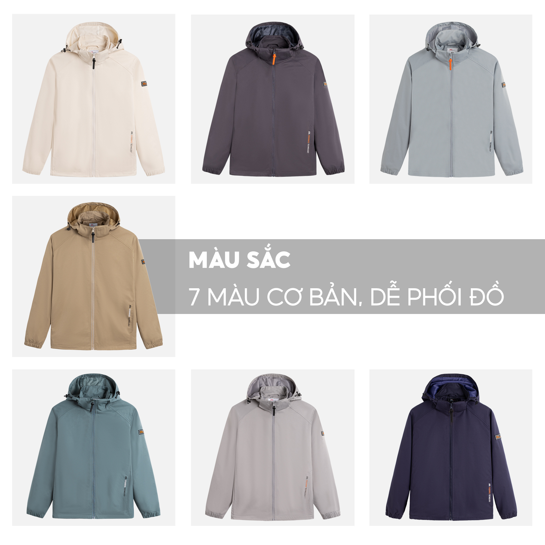 Áo Khoác Thể Thao Nam EXQUISITE 5S Công Nghệ GORE-TEX Có Mũ, Chất Vải Cao Cấp Trượt Nước, Lót Gió SIêu Ấm