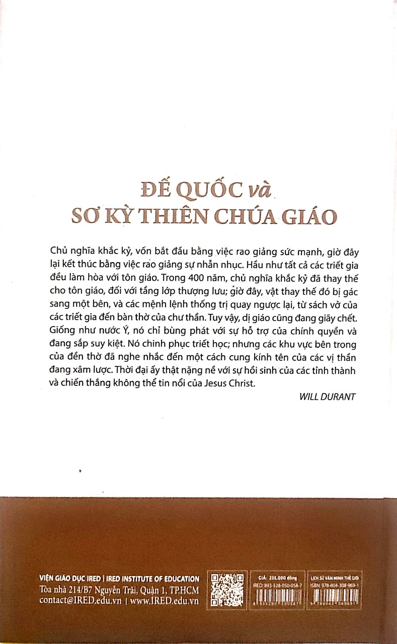 Lịch Sử Văn Minh Thế Giới - Phần III: Caesar và Christ - Tập 3: Đế Quốc Và Sơ Kỳ Thiên Chúa Giáo