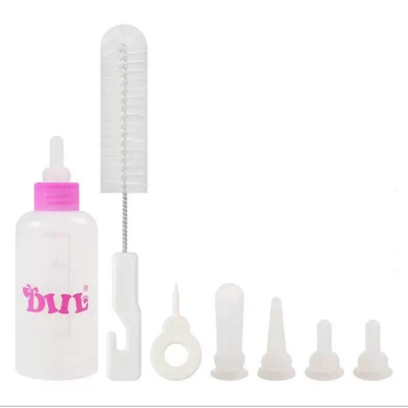 Bình sữa, bình ti, bình bú sữa nhiều núm ti cho chó mèo con, sơ sinh, 150ml, nhựa an toàn