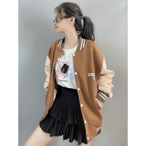 Áo khoác bomber nam nữ nỉ bông dày dặn hàng quảng châu form rộng unisex khoác nỉ CS CANDLES - AK3424