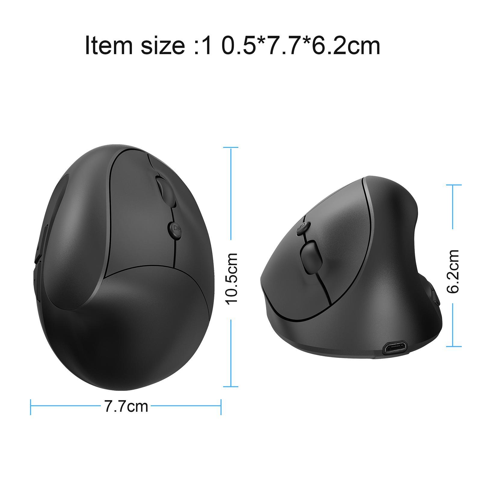 Ergonomic Mouse Optical Vertical Mice Rechargeable for Gamers Black