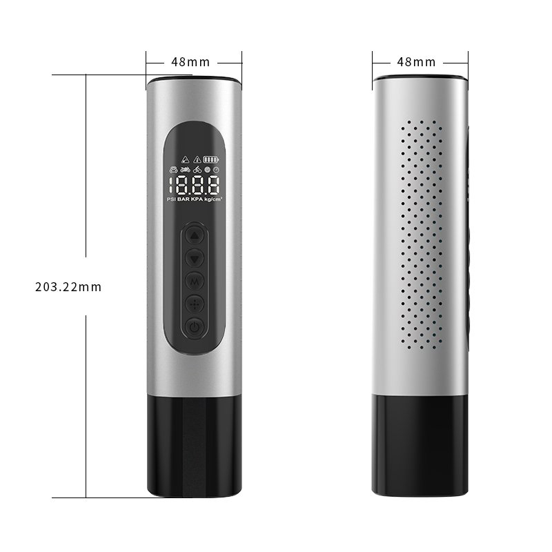 Máy Bơm Lốp Ô Tô Đa Năng Điện Tự Cầm Tay - Bơm Lốp Xe Ô Tô - Xe Máy - Xe Đạp - Cầu Bóng - Chế Độ Bơm Set Sẵn Và Tự Ngắt Khi Đầy