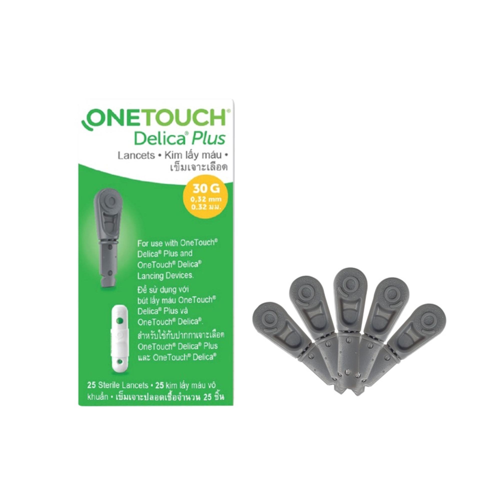 25 KIM ONETOUCH DELICA PLUS LANCETS - Kim lấy máy dùng cho bút thử đường huyết máy One Touch Ultra Plus Flex