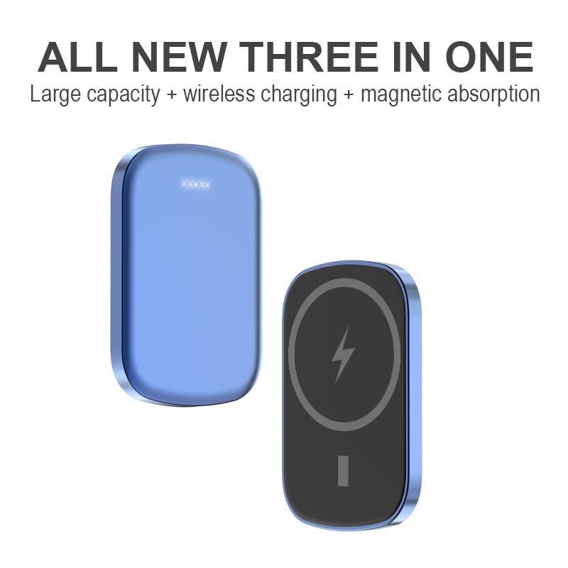 Sạc dự phòng nam châm ko dây mini sạc nhanh 5000mAh/10000mAh cho ĐT táo 12 13 pro promax mini